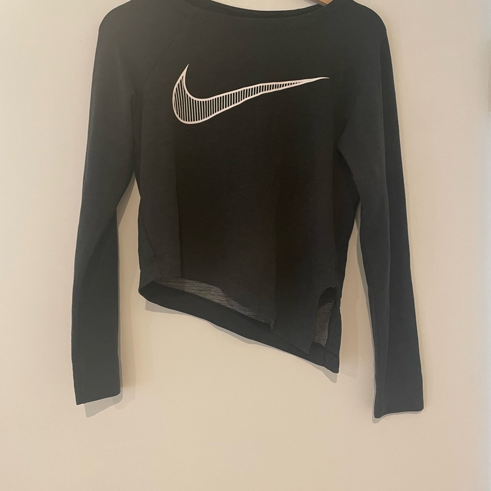 Nike Black Asymmetrical Long Sleeve Shirt